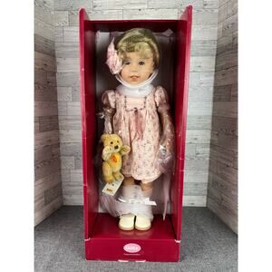 NEW GOTZ KLARA II Sissel Skille Artist Doll Blonde Vinyl 23” Steiff Bear #87/500